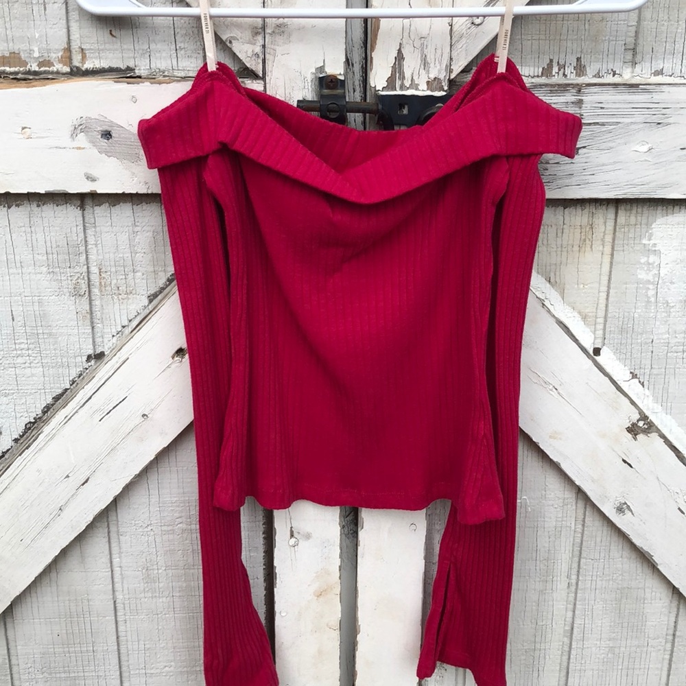Pink off the shoulder forever 21 top